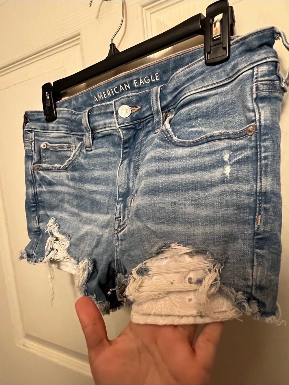 AE Next level high waisted ripped denim short short - Picture 4 of 6